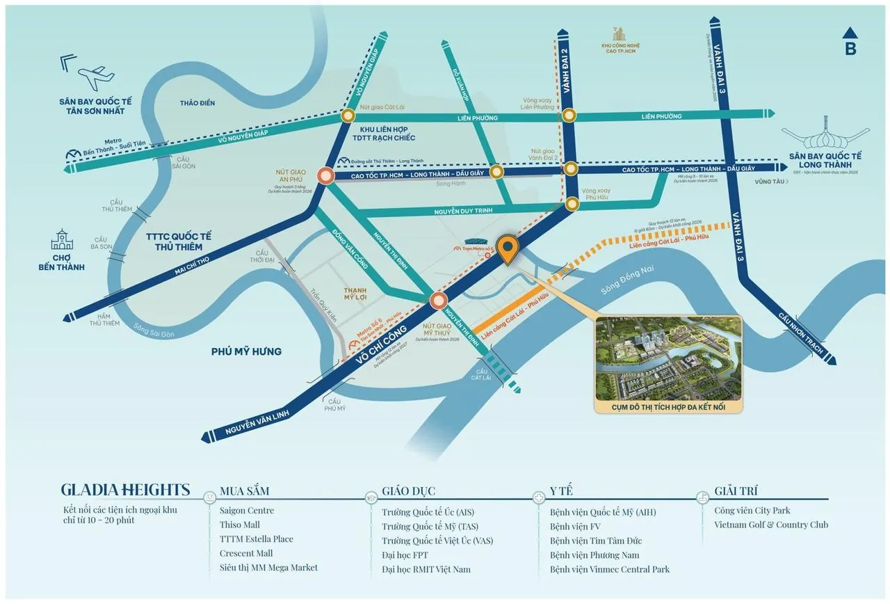 Bản đồ vị trí Gladia Heights